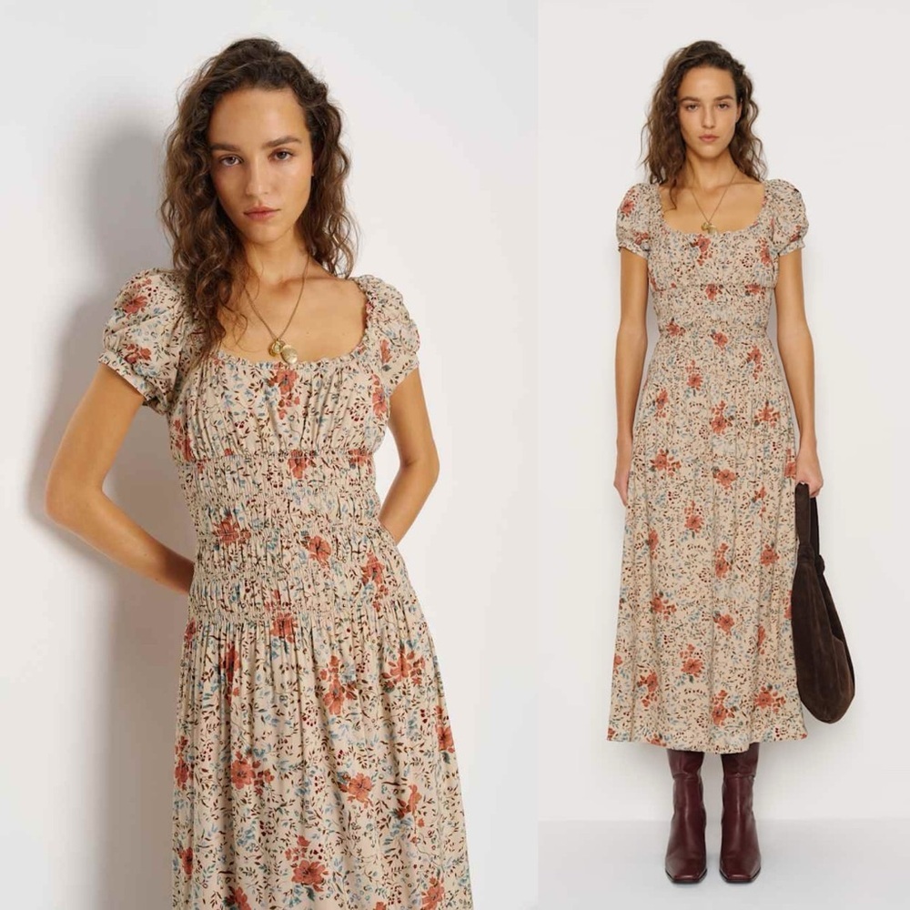 REFORMATION Riva Dress in Grace XL